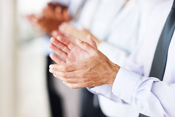 istock Business people applauding 186848851