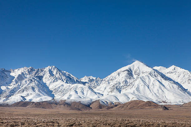 istock Snow covered mountains with desert foreground 186849195
