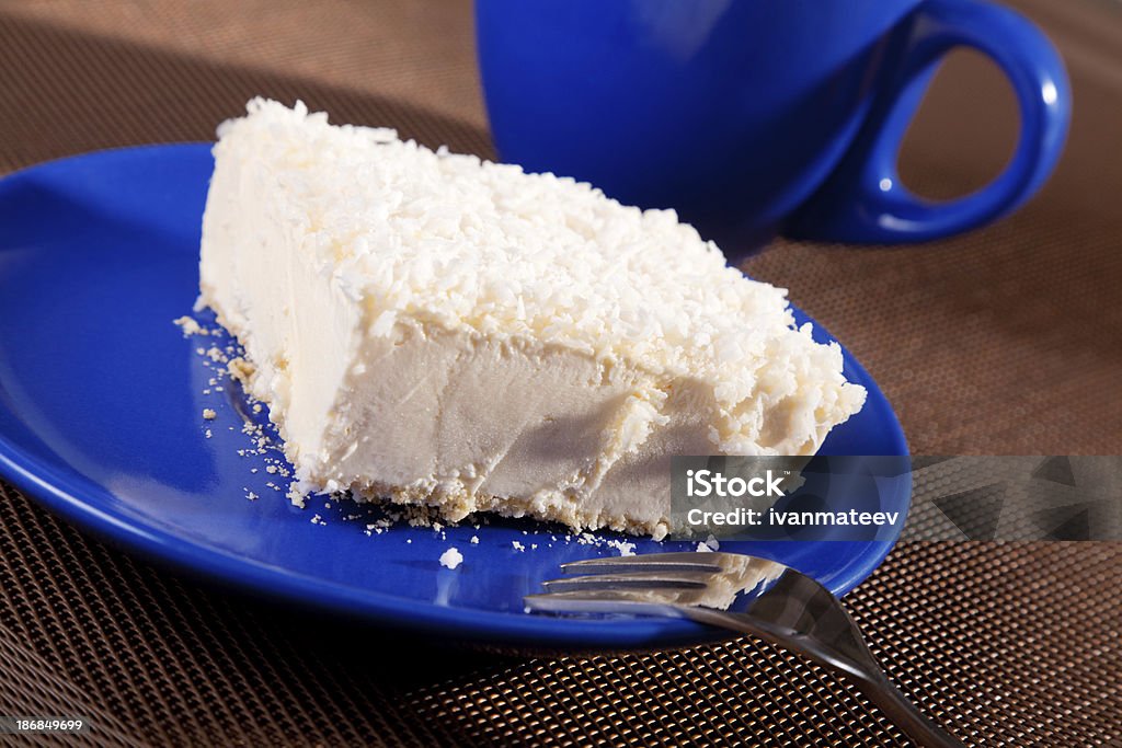 Homemade icecream cake "Homemade icecream cake made of blended cream, eggs and sugar and refrigerated" Blue Stock Photo