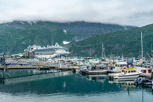 Port of Whittier view, Alaska, USA.