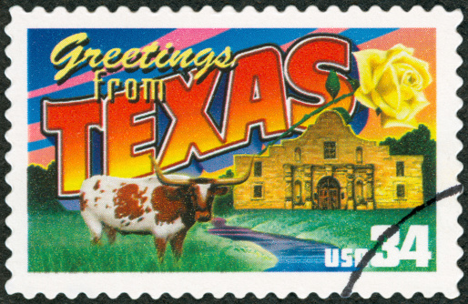 Postage Stamp - Greetings from Texas