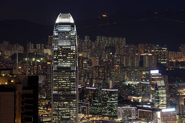 international finance centre (ifc - the bank of china tower stock-fotos und bilder