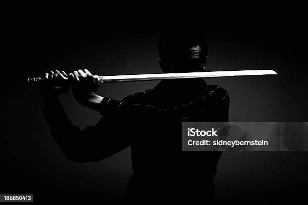 Ninja Im Dunkeln Stockfoto und mehr Bilder von Samurai - Samurai, Schneiden, Ninja