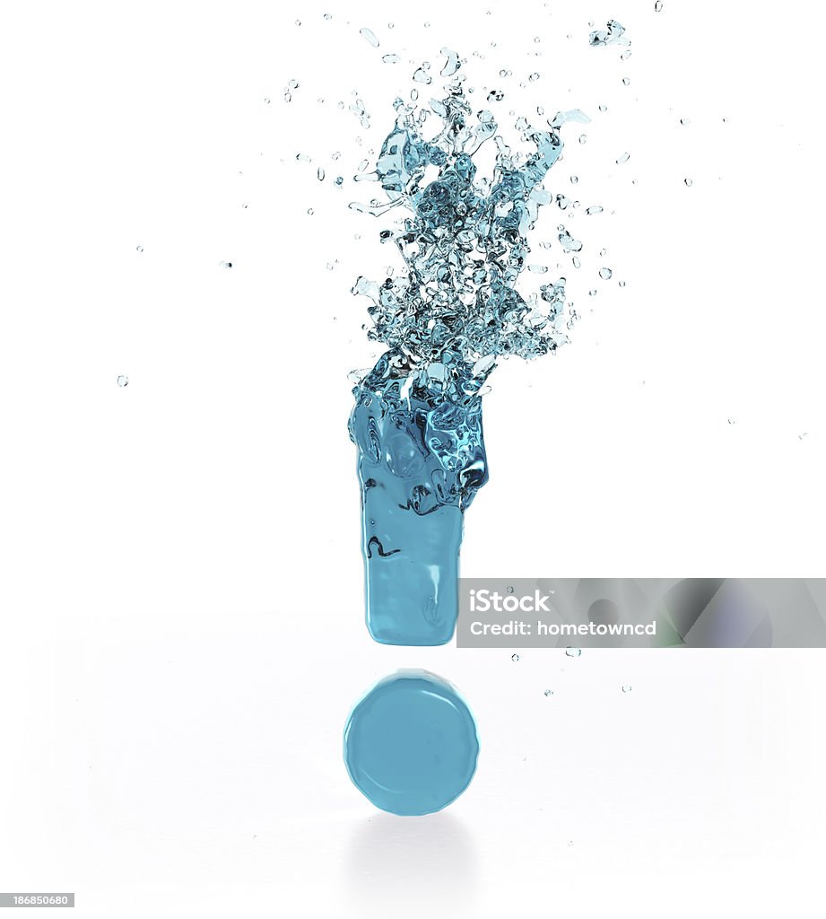 Liquido Punto esclamativo - Foto stock royalty-free di Acqua