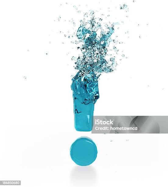 Foto de Liquid Ponto De Exclamação e mais fotos de stock de Azul - Azul, Azul Turquesa, Beleza natural - Natureza