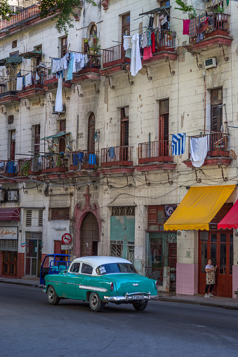 Drying Clothes from Windows in Old Havana