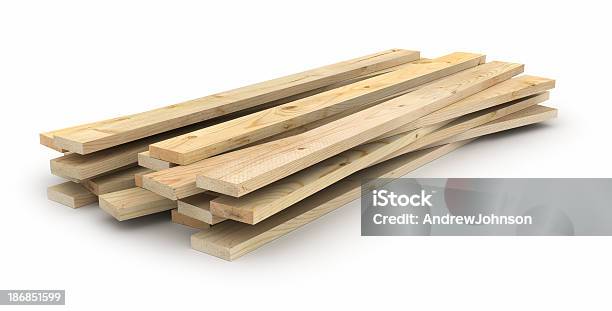 Lumber Stock Photo - Download Image Now - Plank - Timber, Stack, Wood - Material