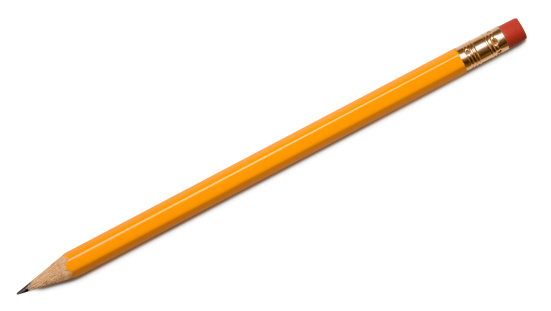 Pencil with clipping path.