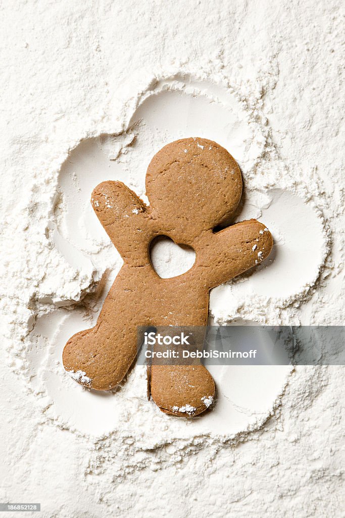 Gingerbread Schnee-Engel mit Herz keine - Lizenzfrei Engel Stock-Foto