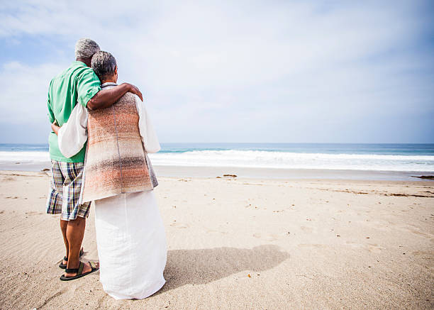 istock African American Seniors Together on Beach 186852202