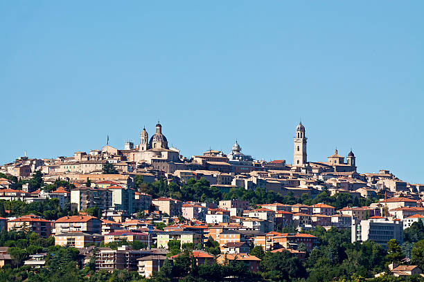 街の Macerata 、イタリア ストックフォト