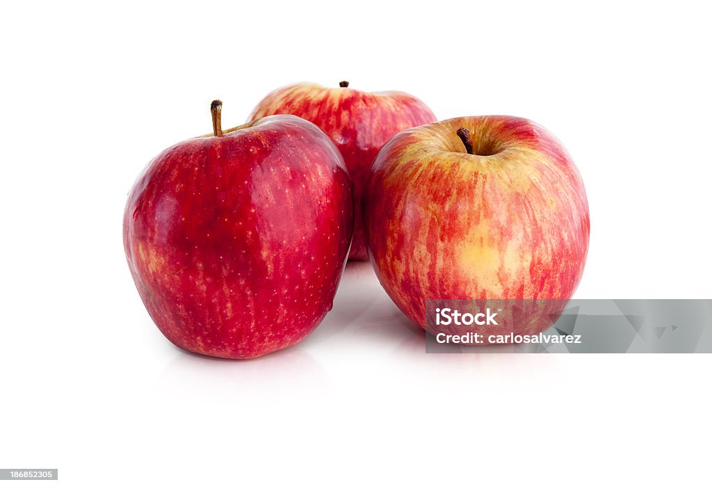 3 레드 사과들 - 로열티 프리 0명 스톡 사진