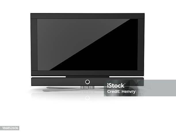 Foto de Tv Lcd e mais fotos de stock de Cor Preta - Cor Preta, Equipamento Elétrico - Equipamento de recreação, Figura para recortar