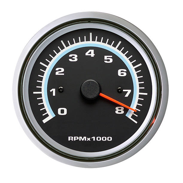 tachometer, velocímetro, isolada no branco " - speedometer gauge car speed - fotografias e filmes do acervo