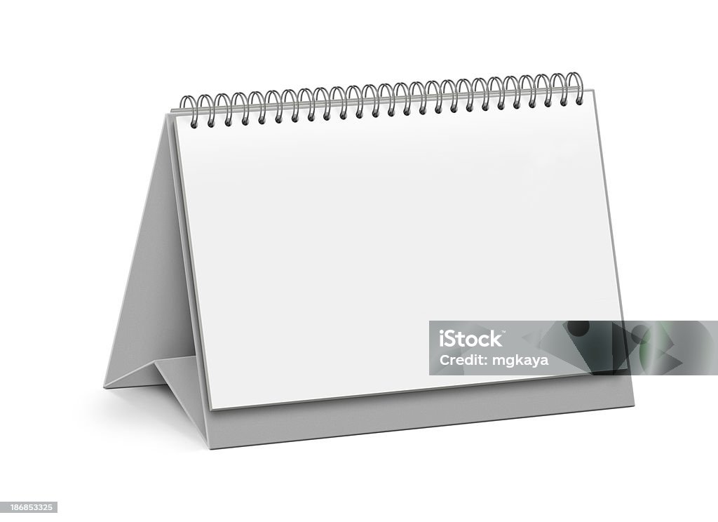 Pagina Calendario Desktop vuoto - Foto stock royalty-free di Calendario