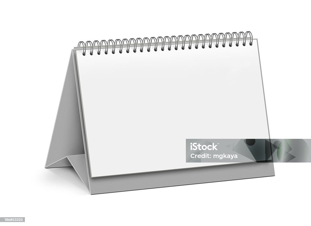 Página de calendário de mesa em branco - Foto de stock de Calendário royalty-free