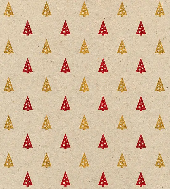 Photo of brown paper with Christmas tree design