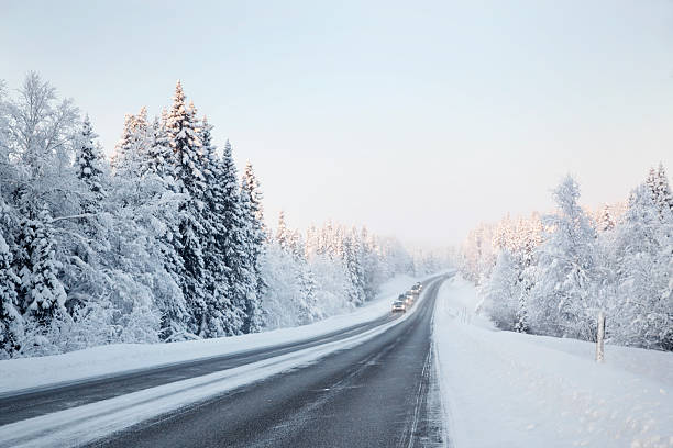 Winter scene in the North of Sweden