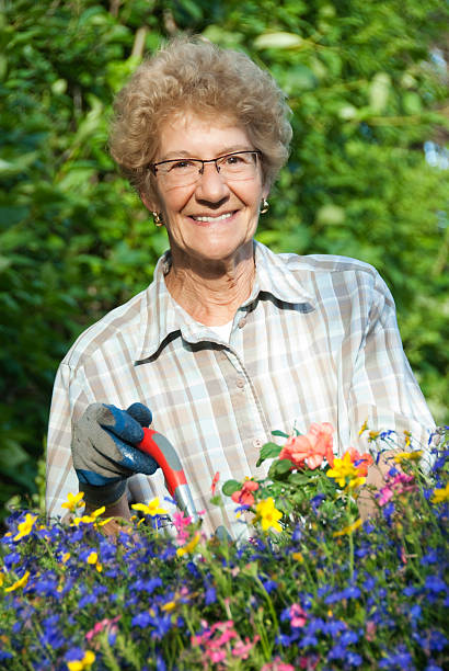istock Senior Woman Gardening 186854310