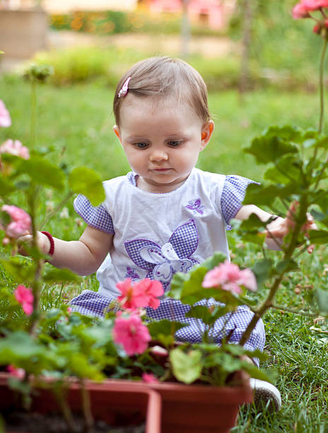 istock Baby outside in garden 186854505