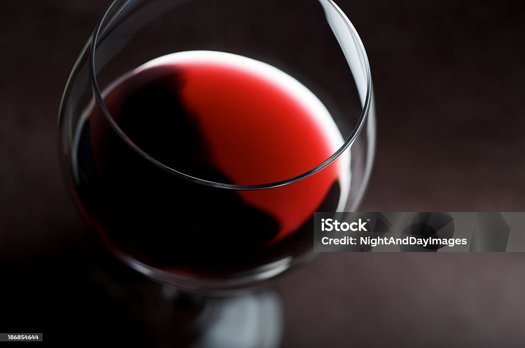 Copo de Vinho Tinto - Royalty-free Vista de Cima Foto de stock