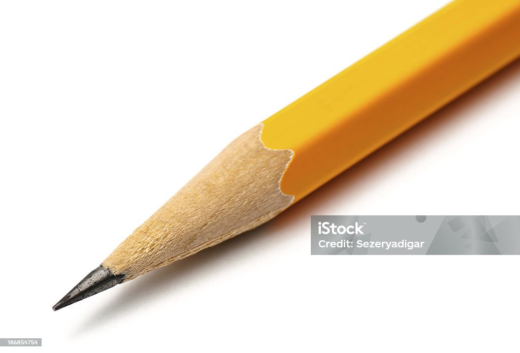 Lápis amarelo - Foto de stock de Afiado royalty-free