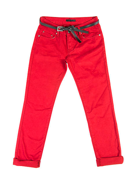 red trousers trousers isolated on white trousers stock pictures, royalty-free photos & images