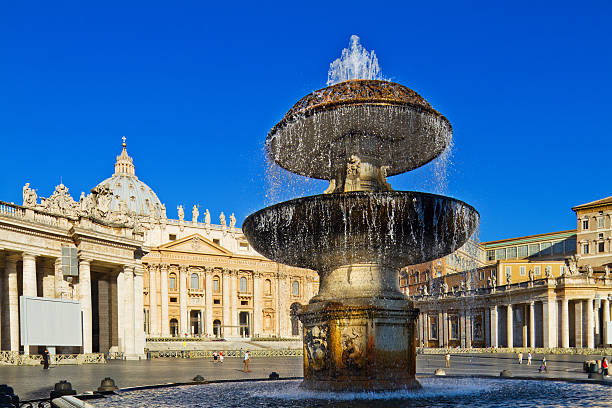 세인트 피터 대성당 (바티칸 - statue st peters basilica fountain state of the vatican city 뉴스 사진 이미지