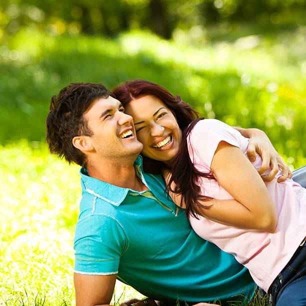 istock Happy Couple Having Fun In The Park 186855691