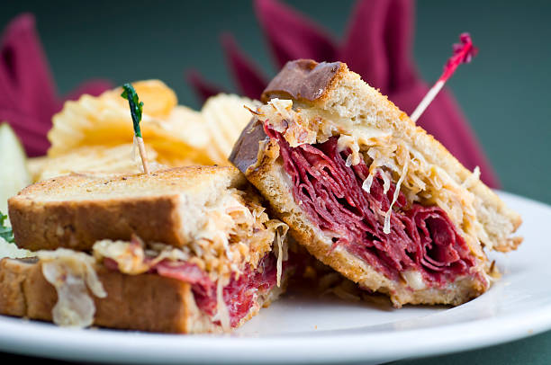 Reuben Sandwich Classic Reuben Sandwich. reuben sandwich stock pictures, royalty-free photos & images