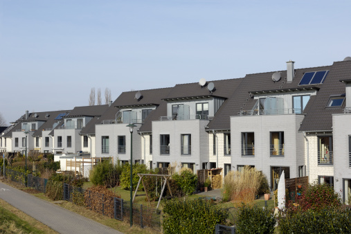 Contemporary terraced houses.