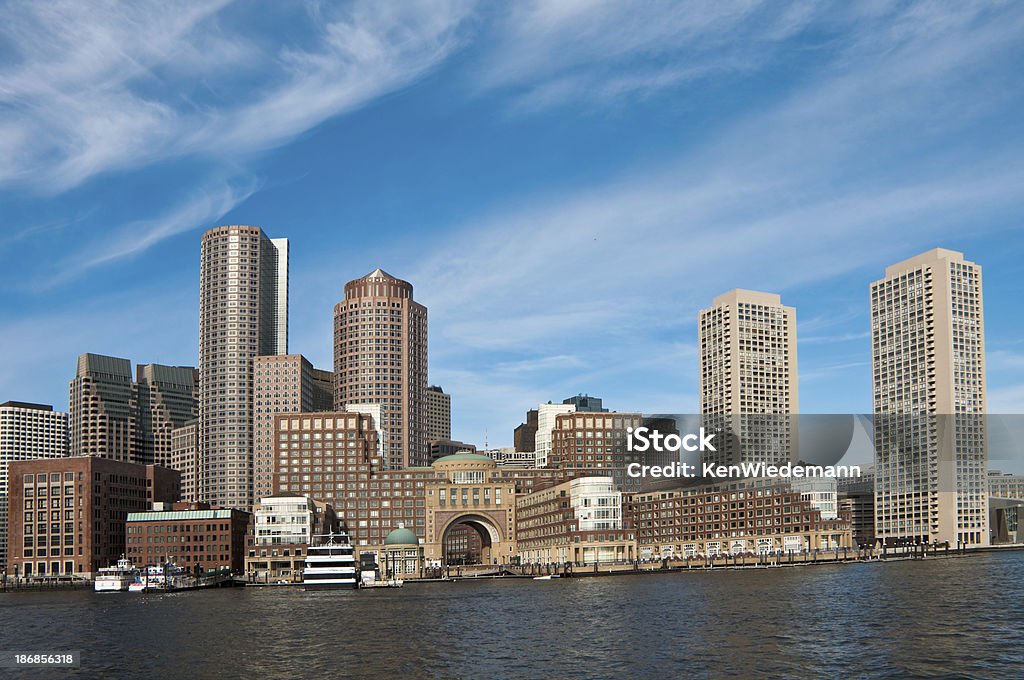 Guten Morgen Boston - Lizenzfrei Boston Harbour Stock-Foto