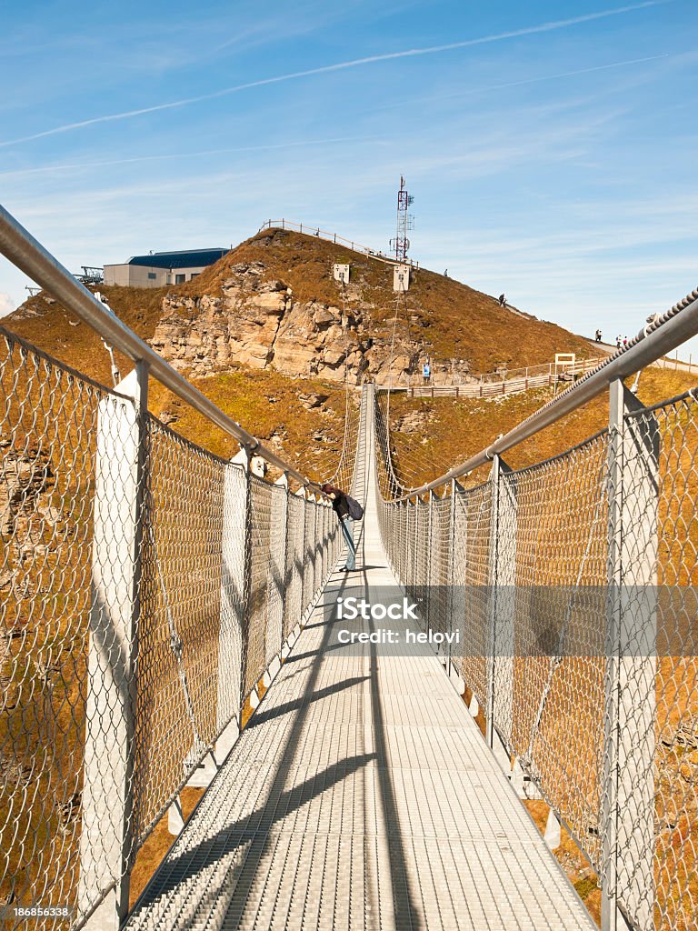 Puente colgante en Stubnerkogel - Foto de stock de Adulto libre de derechos