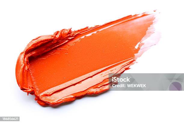 Photo libre de droit de Smeared Rouge À Lèvres Rouge banque d'images et plus d'images libres de droit de Maquillage - Maquillage, Orange - Couleur, Rouge à lèvres