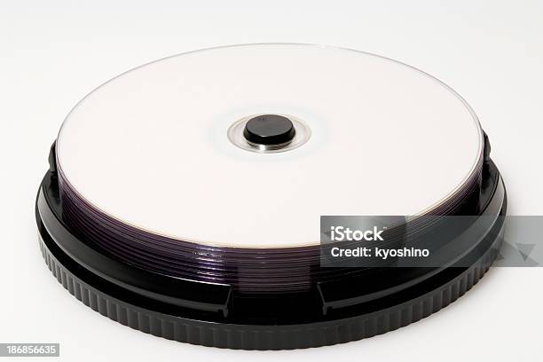 杭型空の Cd Dvd をスピンドルに白背景 - CD-ROMのストックフォトや画像を多数ご用意 - CD-ROM, DVD, カットアウト