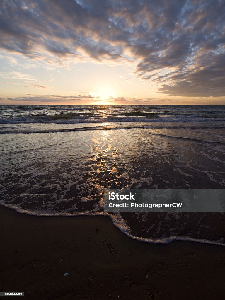 Danese spiaggia al tramonto - Foto stock royalty-free di Ambientazione esterna