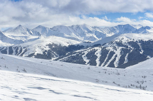 Copper Mountain Ski Runs Copper Mountain Ski Runs.  Rugged ski slopes on Copper Mountain.  Textured winter landscape with skiing at resort and backcountry access.  Captured as a 14-bit Raw file. Edited in ProPhoto RGB color space. tenmile range stock pictures, royalty-free photos & images