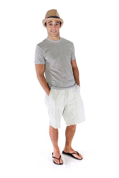 istock Isolated dude hands in pockets hat on head 186857787
