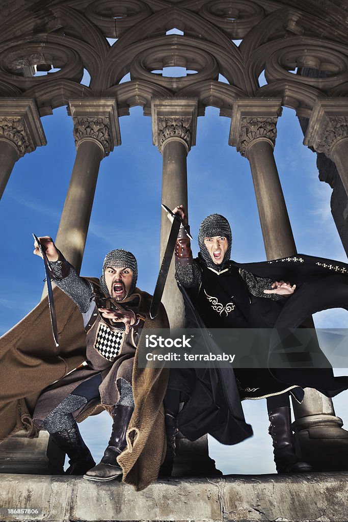 Lotta Knights - Foto stock royalty-free di Adulto