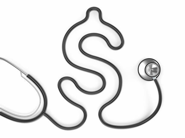 Health care costs (isolated) Stetoscope with dollar shaped cord on white background. Clipping path is available in the largest sized file.Similar images: health symbols/metaphors stock pictures, royalty-free photos & images