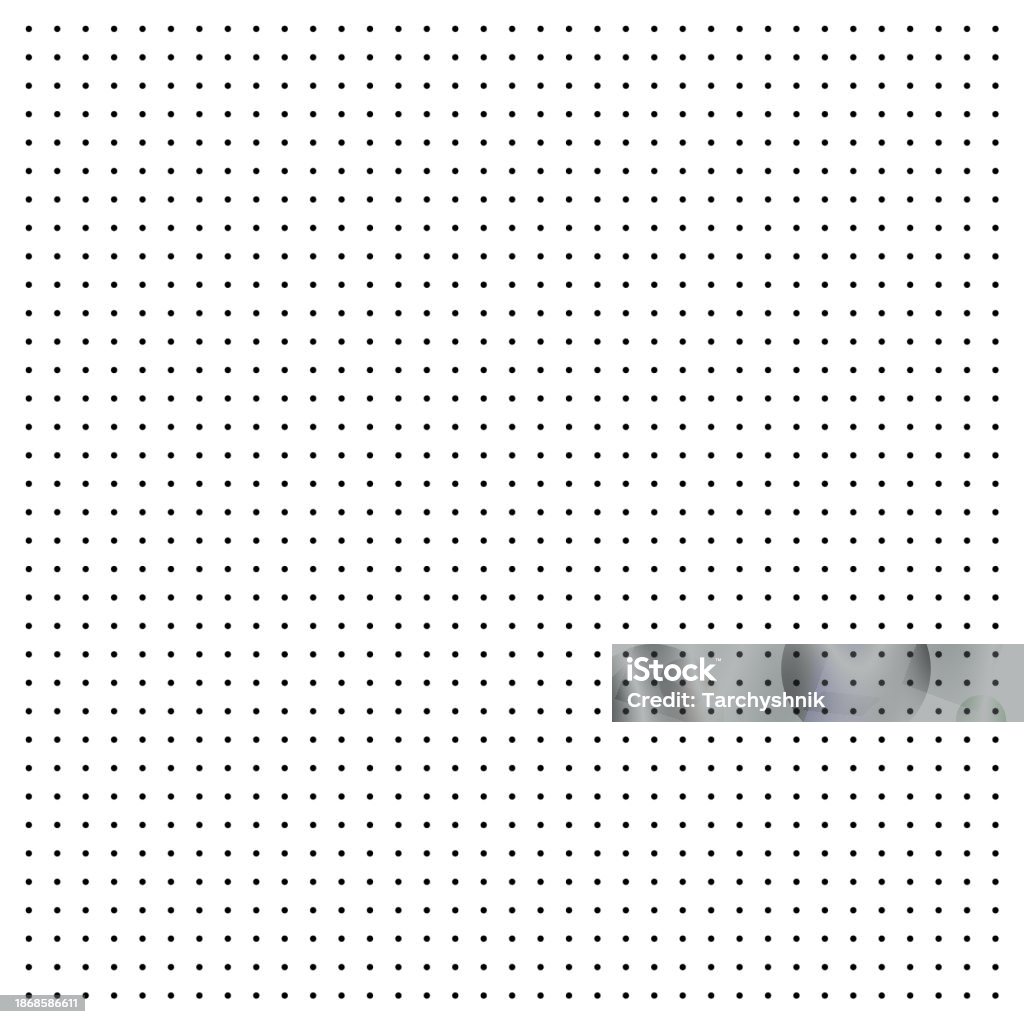 Vector Paper Dots Dotted Graph Paper With Grid Polka Dot Pattern Geometric Texture For ...