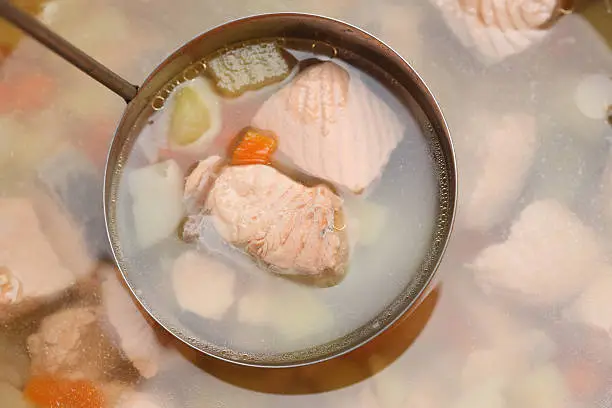 Fish Soup. Close-up.