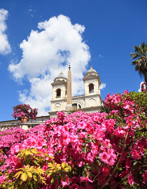 istock The Spanish Steps in Rome with Azalea flowers, Italy 186859054