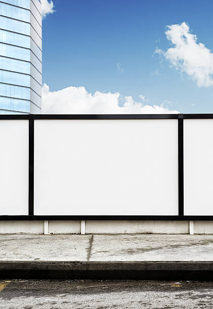 istock Blank billboards  lined up on side of street 186859082