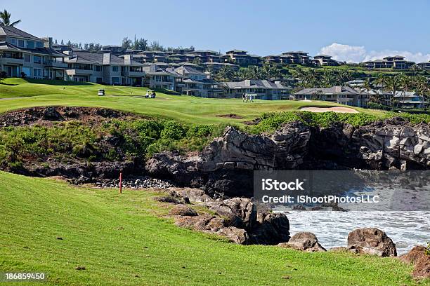 Ocean Golf Course Maui Hawaii Stock Photo - Download Image Now - Cliff, Community, Competition