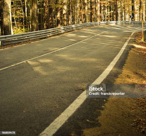 Scenic Autumn Drive Road In Mountain Vignette Landscape Stock Photo - Download Image Now