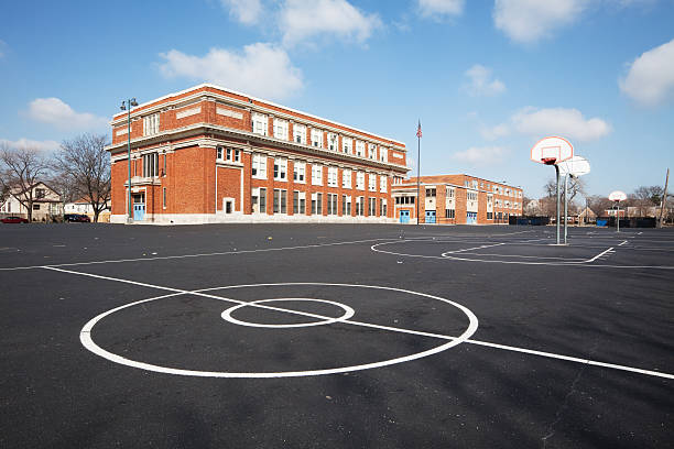 Chicago School Yard  schoolyard photos stock pictures, royalty-free photos & images