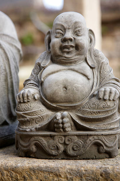 istock Concrete buddha garden ornament 186859833
