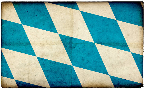 Grunge Flag of Bavaria on rough edged old postcard Grunge Flag of German State of Bavaria on rough edged old postcard - part of a full range of ephemera for the 2012 London Games.For more of this series please see this lightbox bavarian flag stock pictures, royalty-free photos & images
