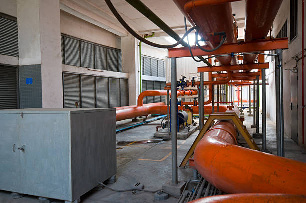 istock Industrial interior and pipes 186860078